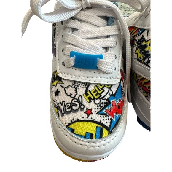 7C Toddler Nike Air Force 1 Custom Graffiti Comic Pop Art | ONE OF A KIND - Picture 6 of 15